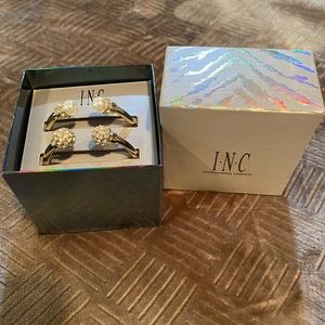 INC Macy’s woman’s gold tone bangles.